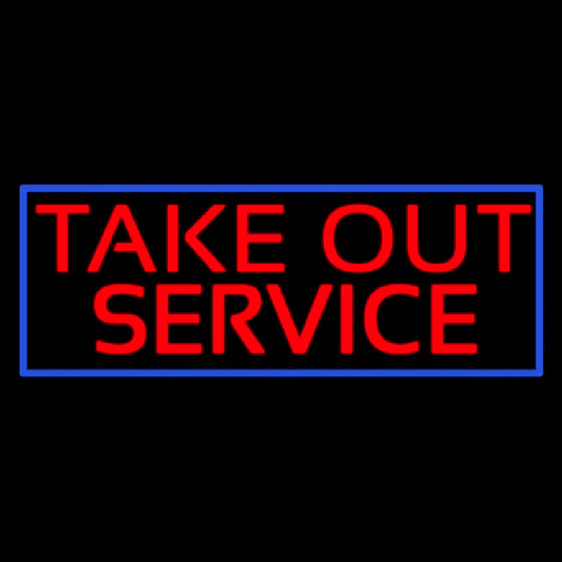 Take Out Service Neonskylt