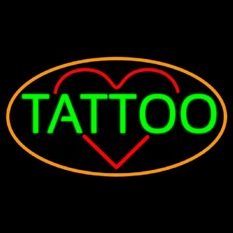 Tattoo Heart Neonskylt