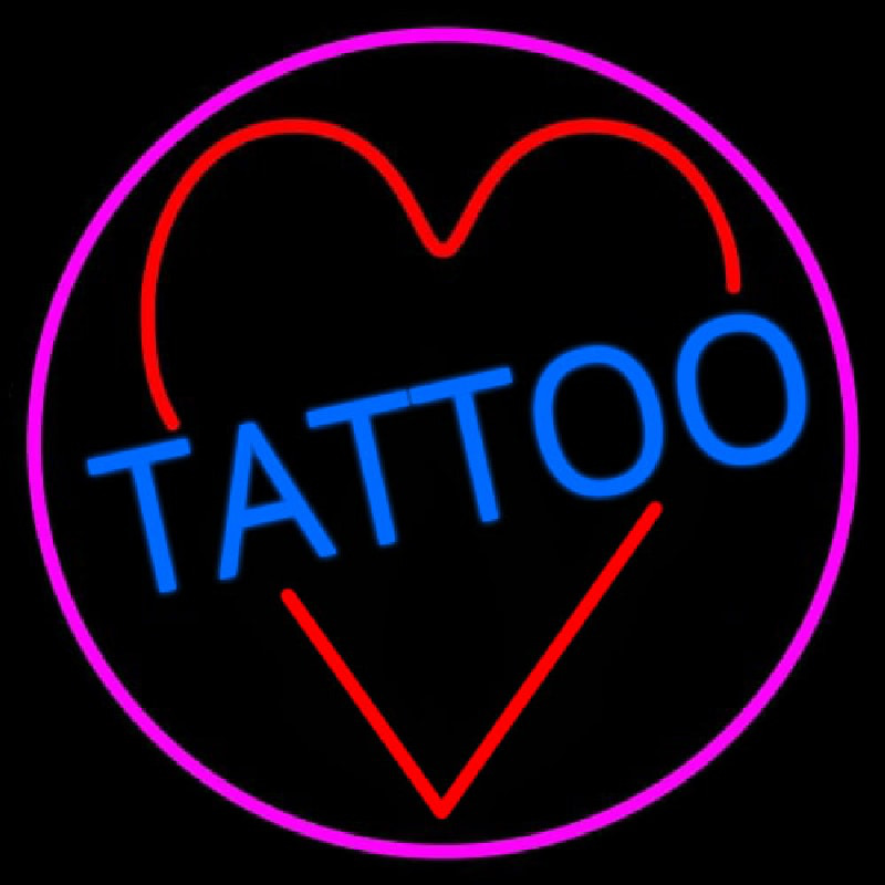 Tattoo Heart Neonskylt
