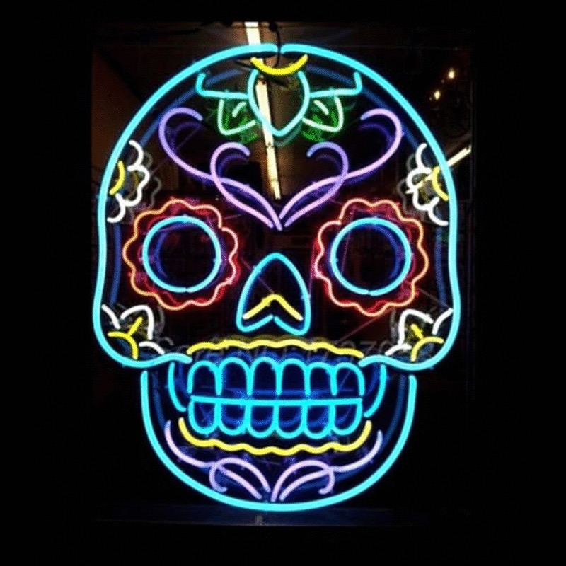 Tattoo Skull Neonskylt