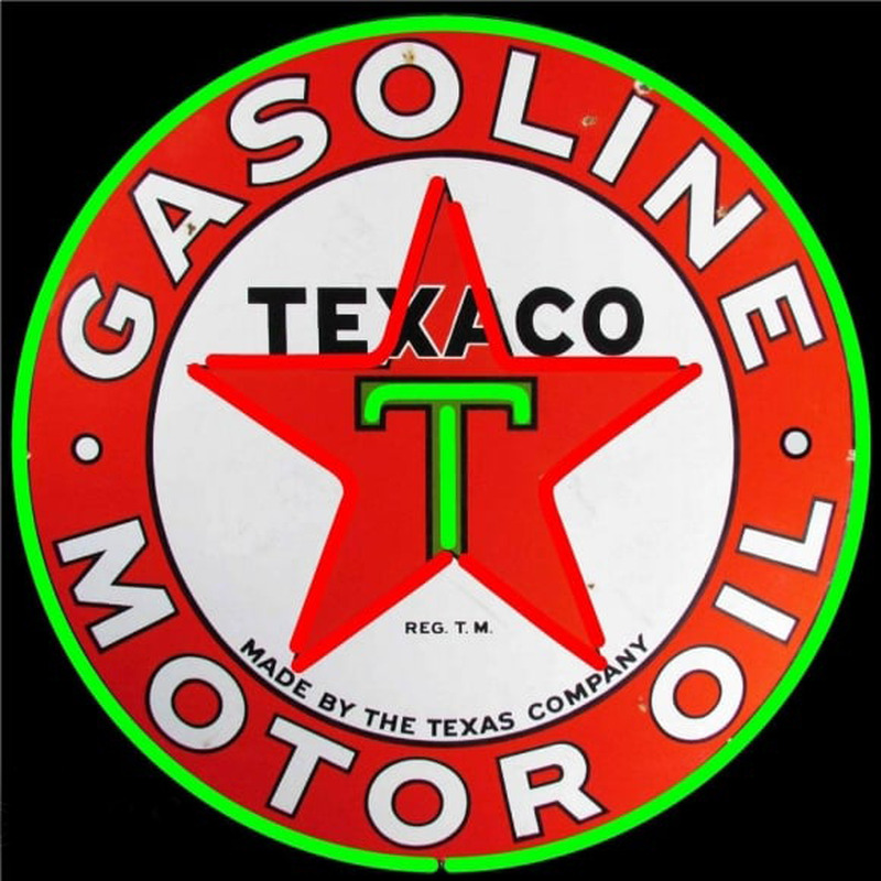 Te aco Motor Oil Gasoline Neonskylt