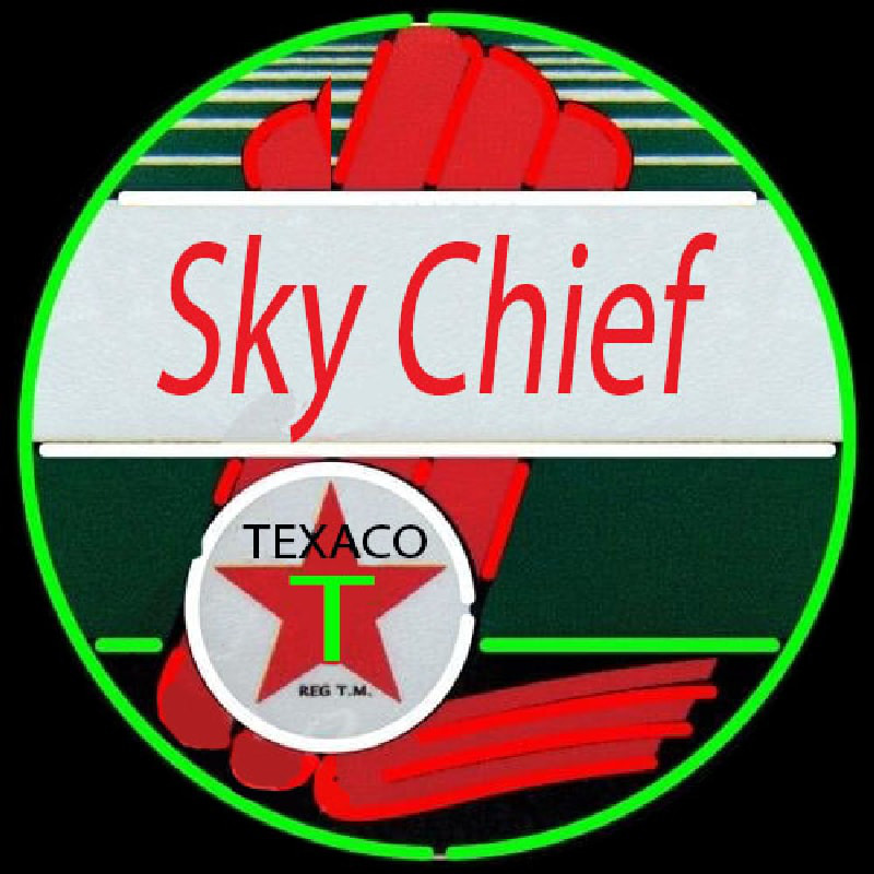 Te aco Sky Chief Gasoline Neonskylt