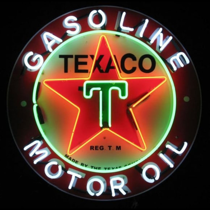 Te ico Gasoline Neonskylt