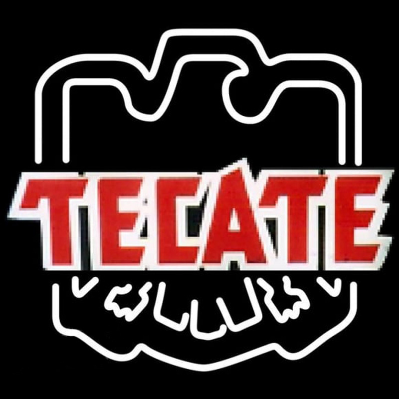 Tecate Eagle Print Logo Beer Sign Neonskylt