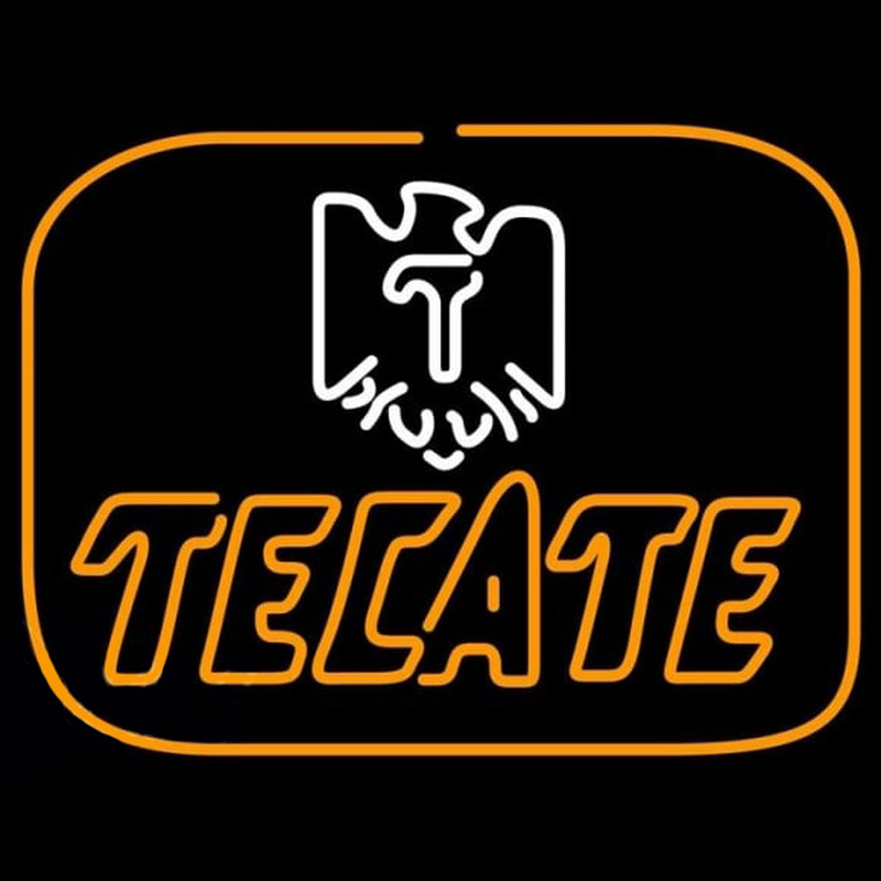 Tecate Golden Border Eagle Beer Sign Neonskylt