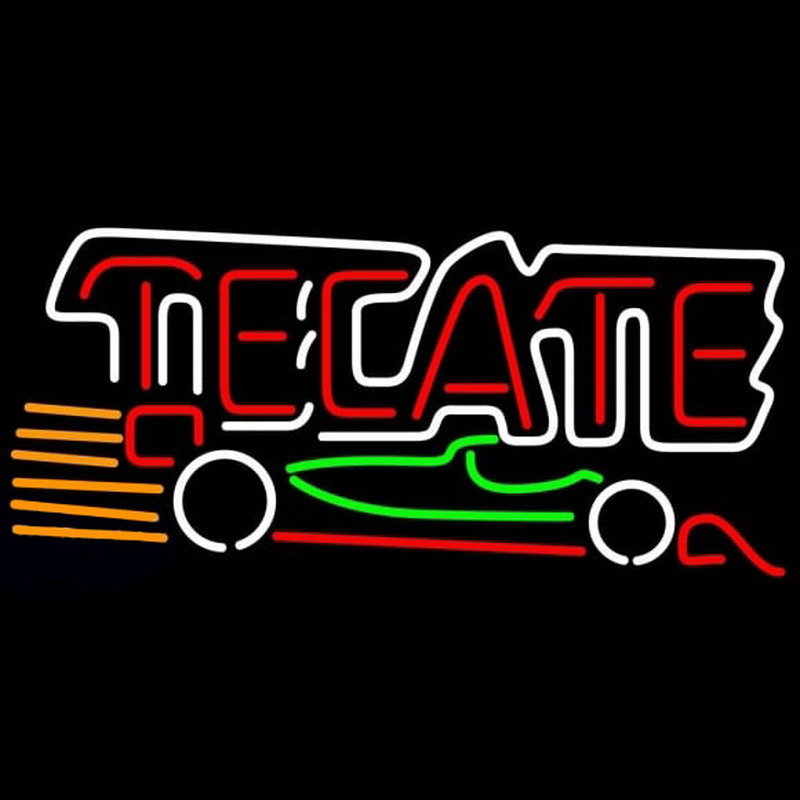Tecate Indy Car Beer Sign Neonskylt