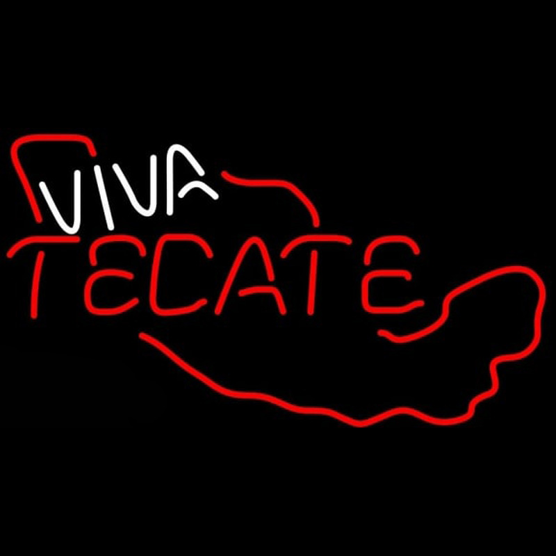 Tecate Viva Me ico Beer Sign Neonskylt