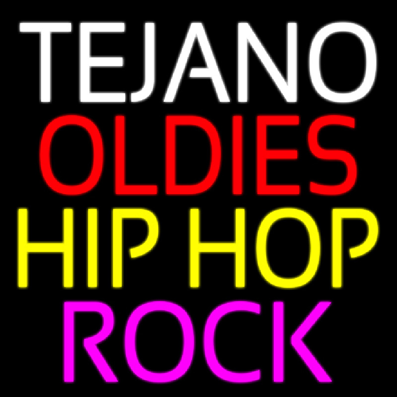 Tejano Oldies Hiphop Rock 2 Neonskylt