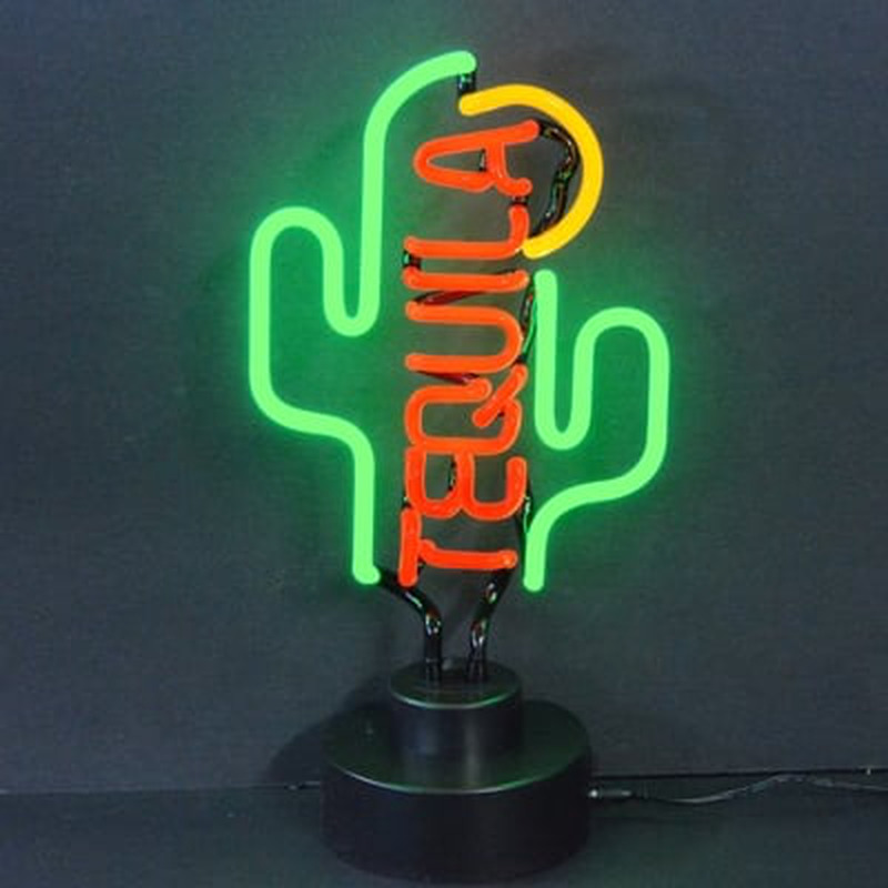 Tequila Cactus Desktop Neonskylt