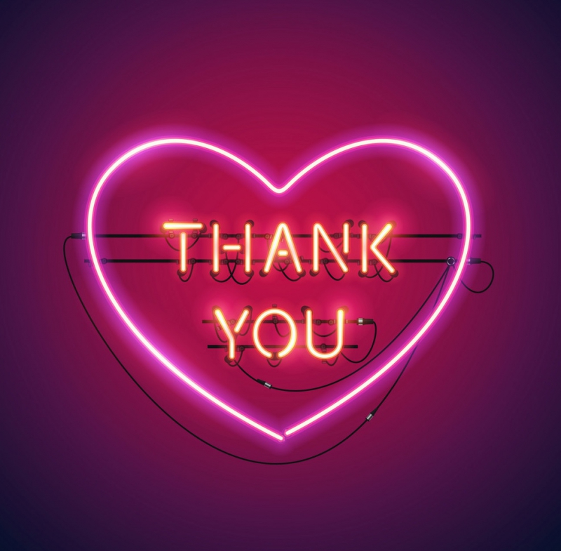 Thank You Neonskylt