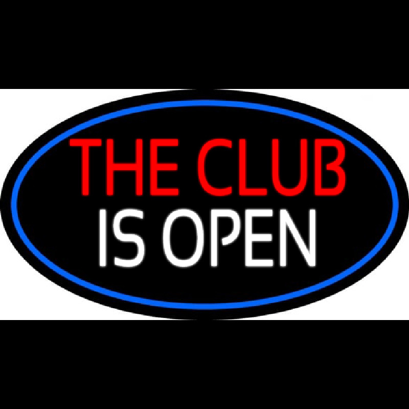 The Club Is Open Neonskylt