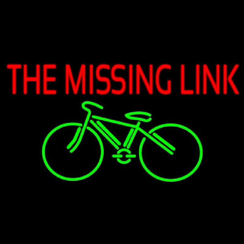 The Missing Link Cycle Neonskylt