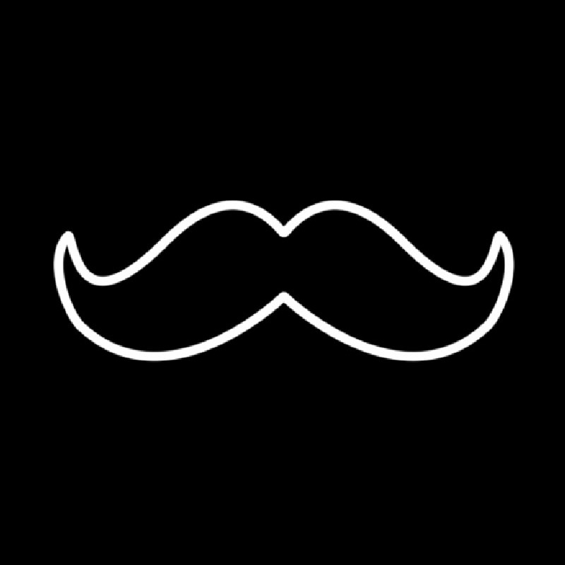 The Shave Mustache Neonskylt