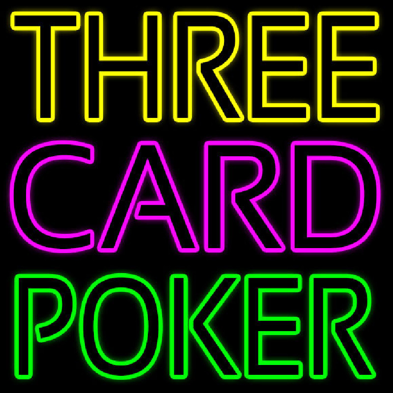 Three Card Poker 2 Neonskylt