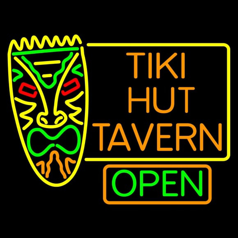 Tiki Hut Tavern Bar Neonskylt