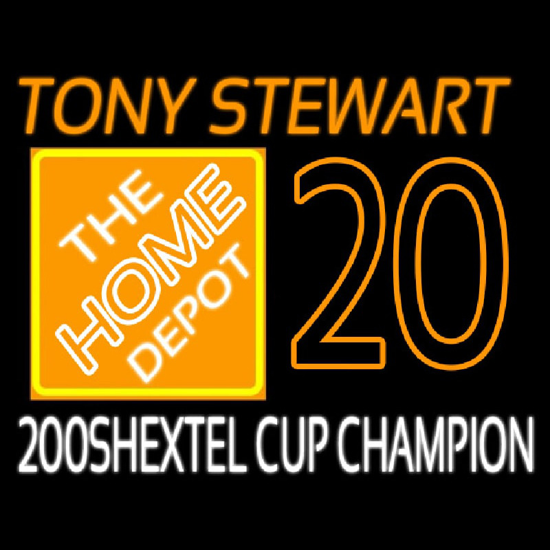 Tony Stewart 20 Nascar Neonskylt