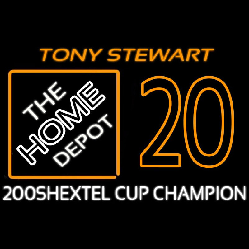 Tony Stewart 20 Nascar Neonskylt
