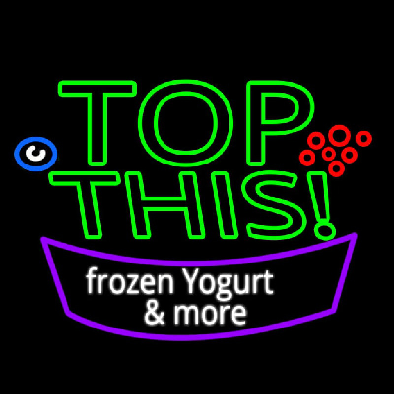 Top This Frozen Yogurt N More Neonskylt