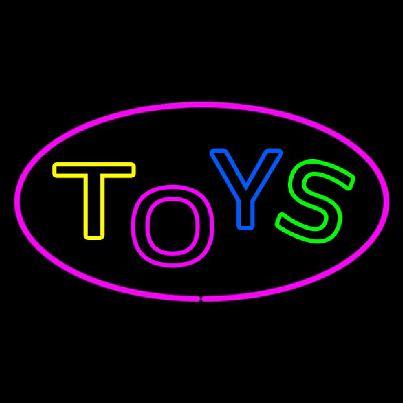 Toys Oval Purple Neonskylt