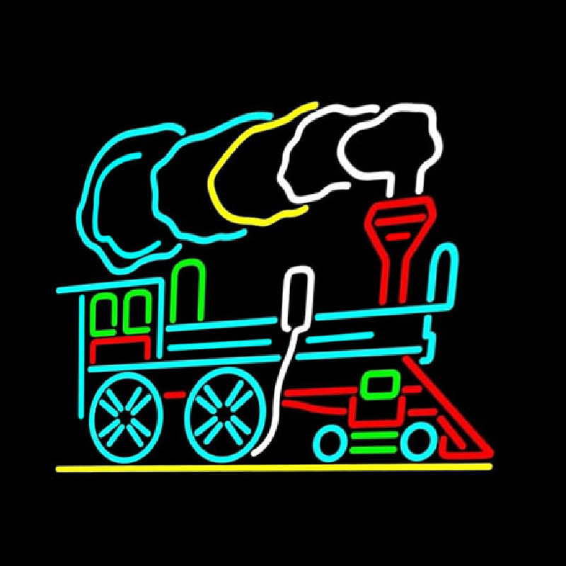 Train Logo Neonskylt