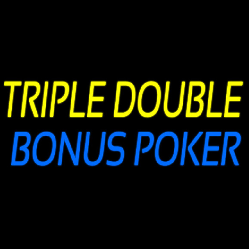 Triple Double Bonus Poker Neonskylt