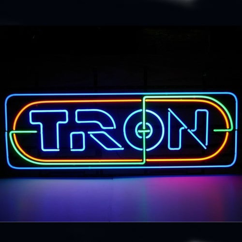 Tron Neonskylt Butik Öppet