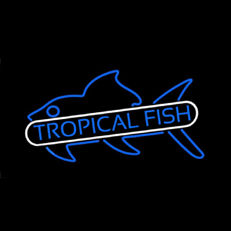 Tropical Fish Blue Neonskylt