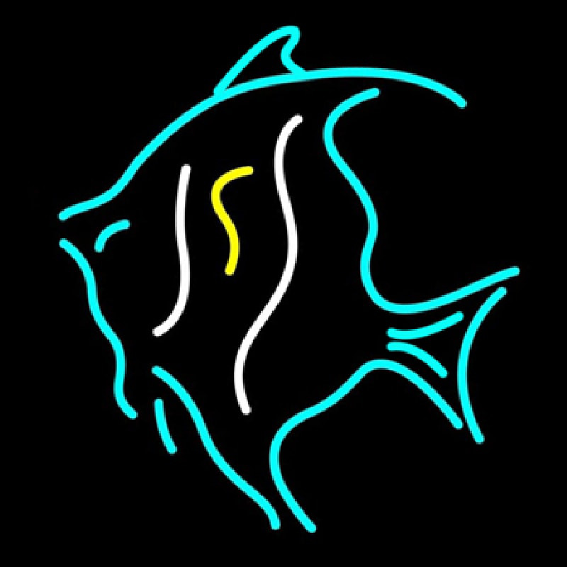 Tropical Fish Turquoise Neonskylt