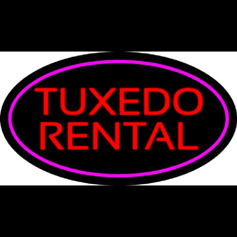 Tu edo Rental Oval Purple Neonskylt