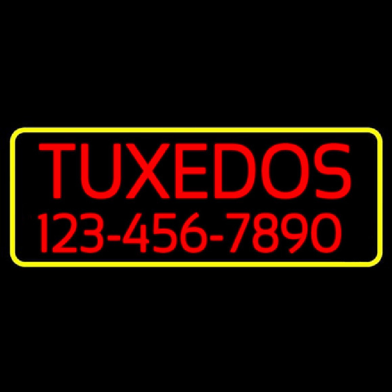Tu edos With Phone Number Neonskylt