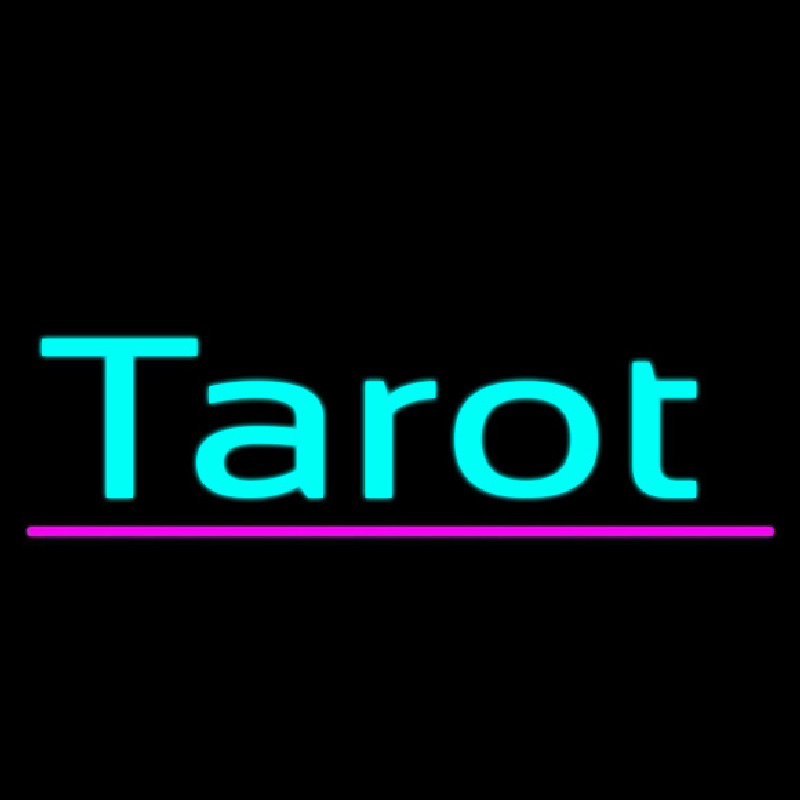 Turquoise Tarot Pink Line Neonskylt