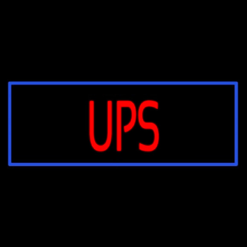 Ups Block Blue Border Neonskylt