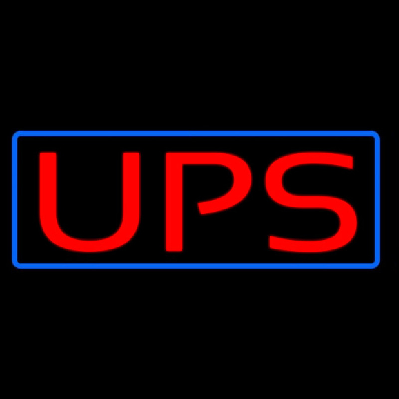 Ups Blue Border Neonskylt