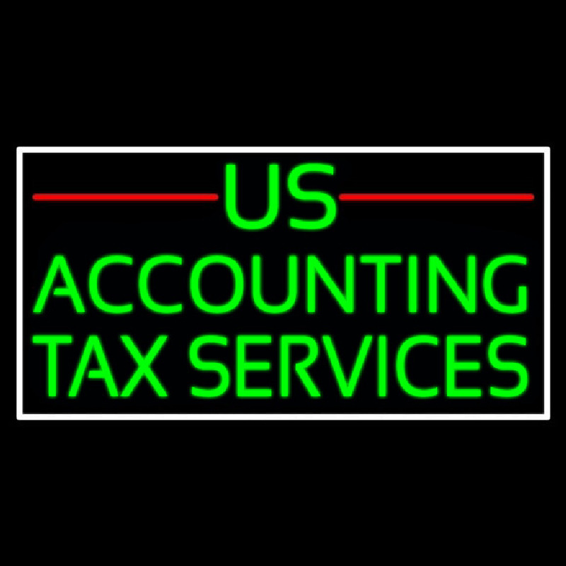 Us Accounting Ta  Service 1 Neonskylt