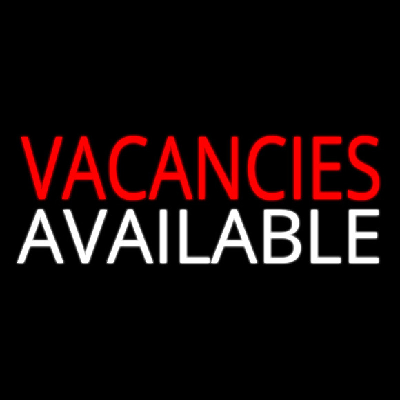 Vacancies Available Neonskylt
