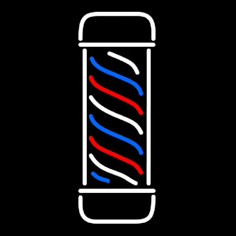 Vertical Barber Pole Neonskylt