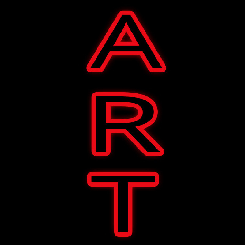 Vertical Double Stroke Art Neonskylt
