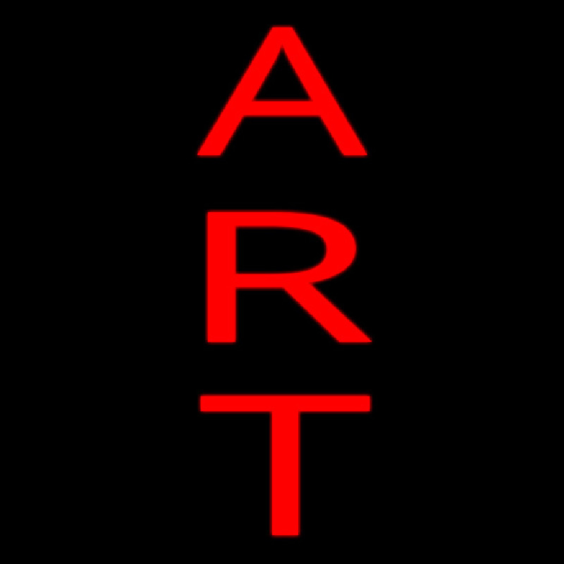 Vertical Red Art 1 Neonskylt