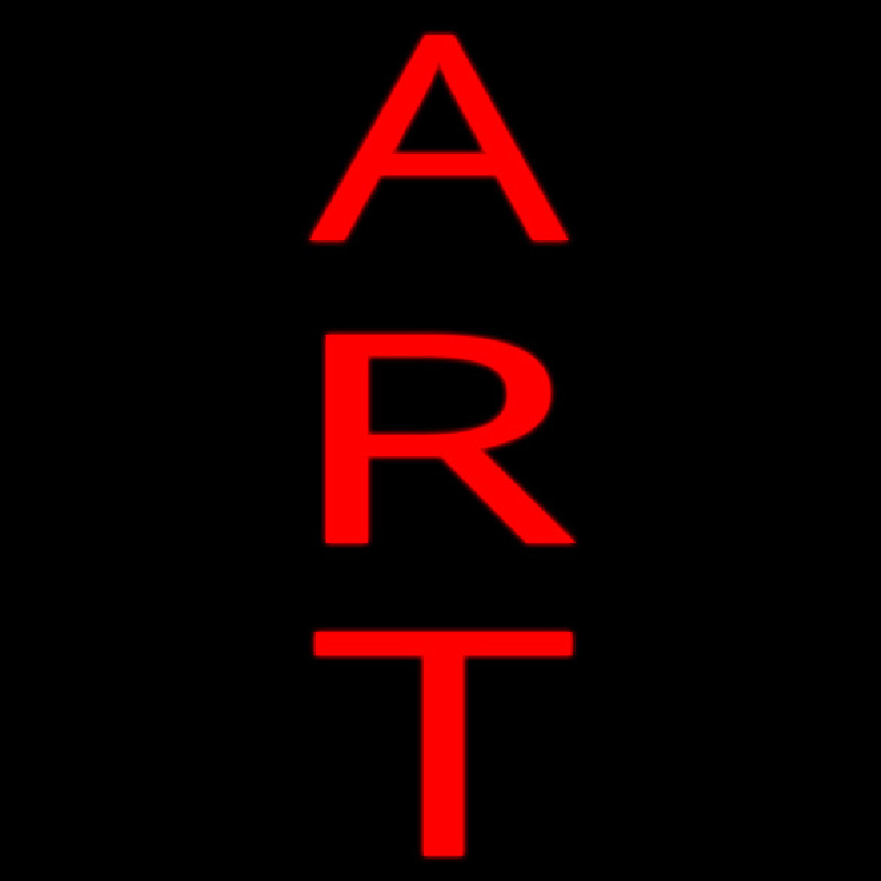 Vertical Red Art Neonskylt