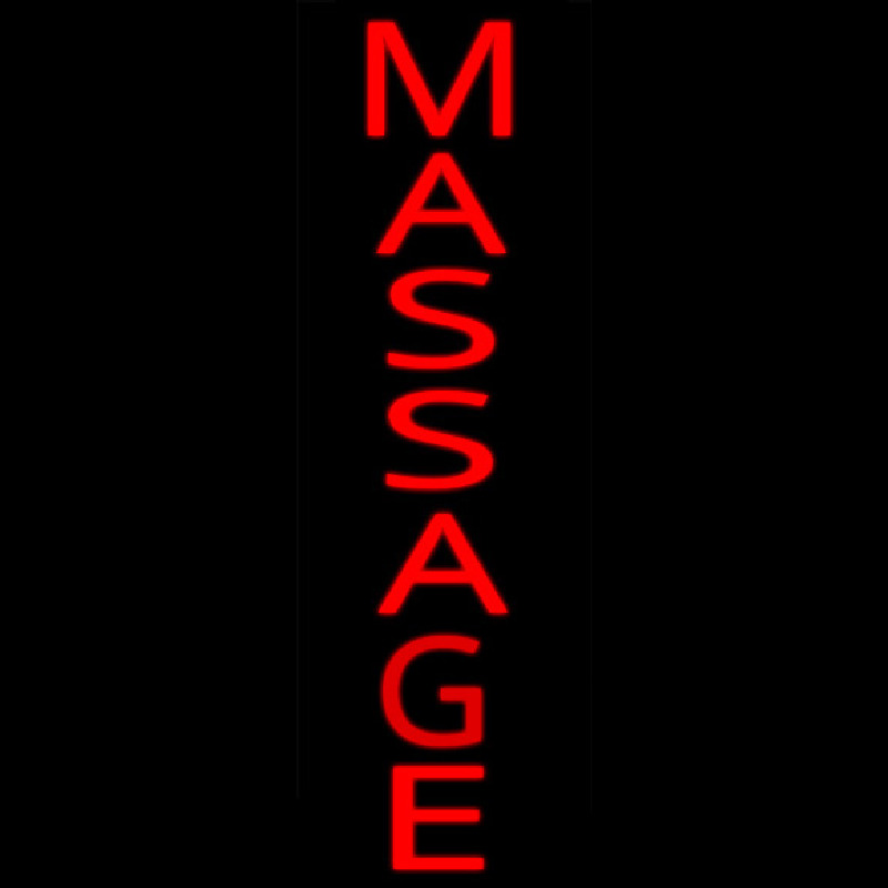 Vertical Red Massage Neonskylt
