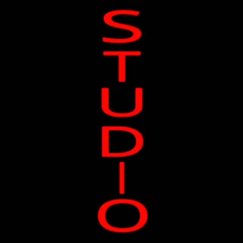Vertical Red Studio Neonskylt