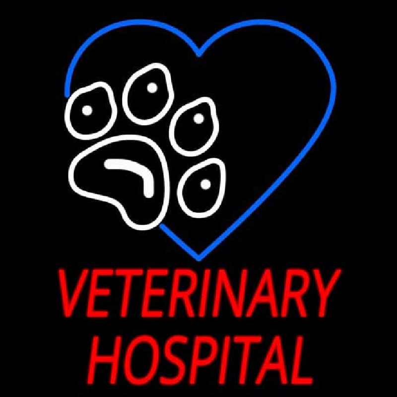 Veterinary Hospital Neonskylt