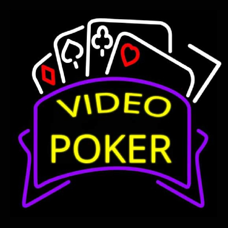 Video Poker Neonskylt