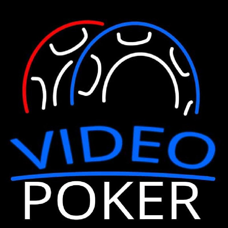 Video Poker Neonskylt