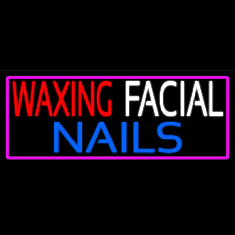 Wa ing Facial Nails Neonskylt