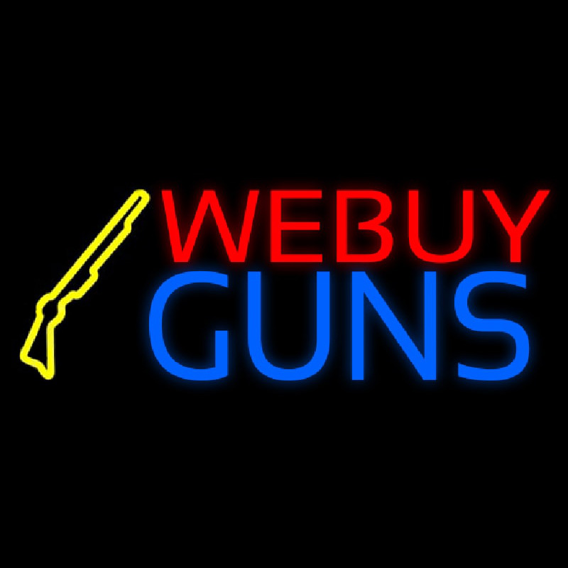We Buy Guns Neonskylt