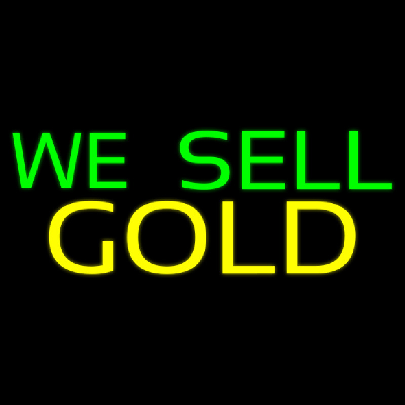 We Sell Gold Neonskylt
