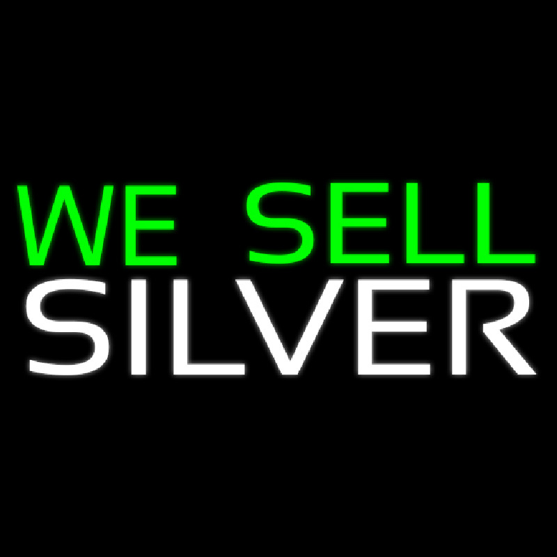 We Sell Silver Neonskylt