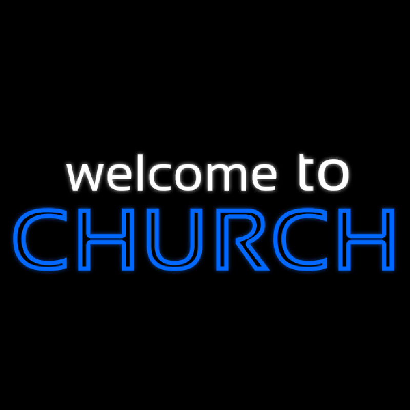 Welcome To Church Neonskylt