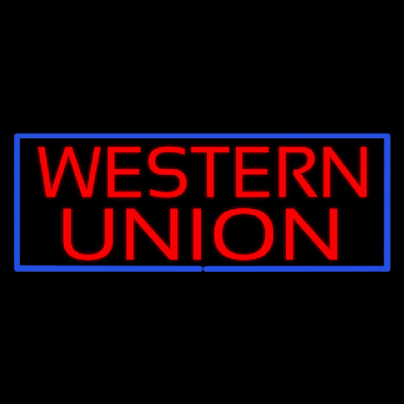 Western Union Neonskylt
